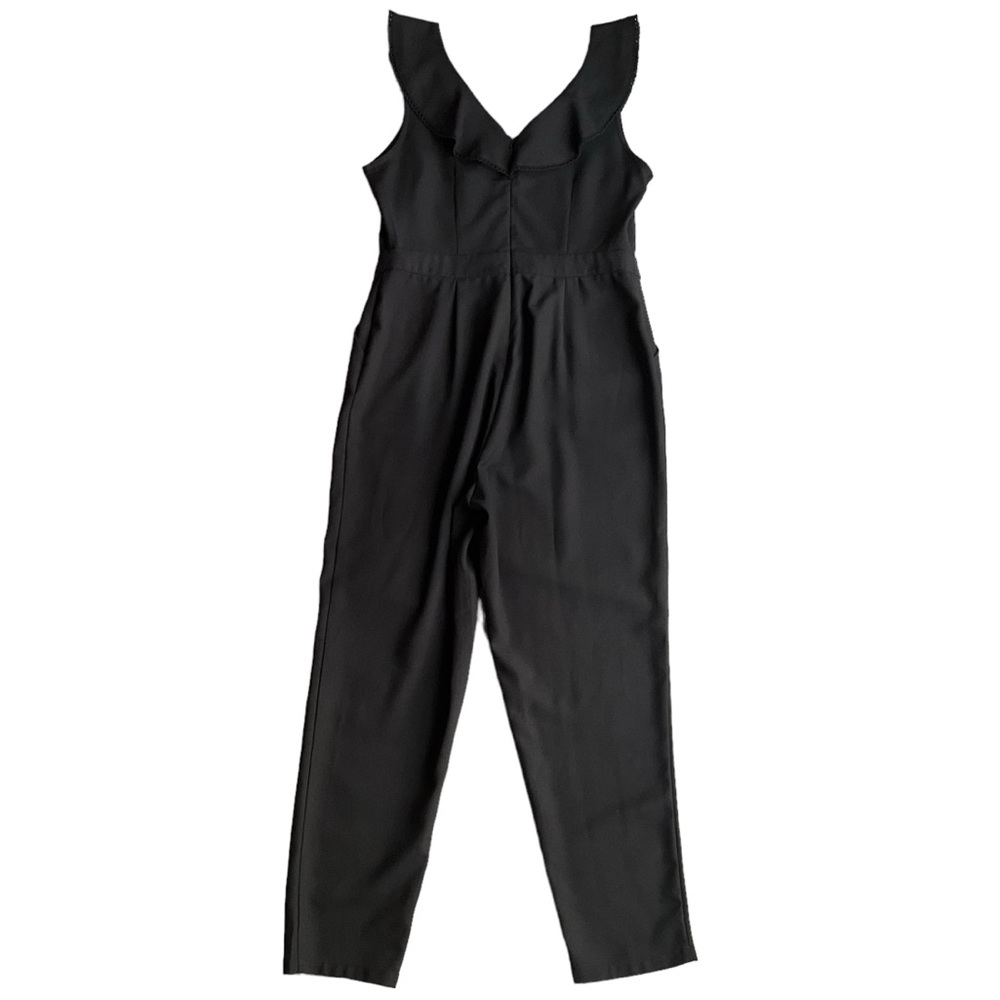 Cupcakes and Cashmere Black Lima Jumpsuit Ruffles Pockets Modern Minimal… - Picture 3 of 16